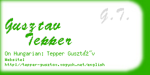 gusztav tepper business card